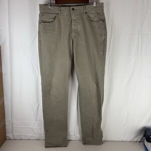 Johnnie-O Sawyer Pants Mens 34x34 Khaki Straight Fit Stretch Casual Chino Preppy